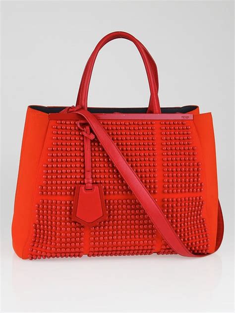 fendi 2jours red|Fendi 2jours tote.